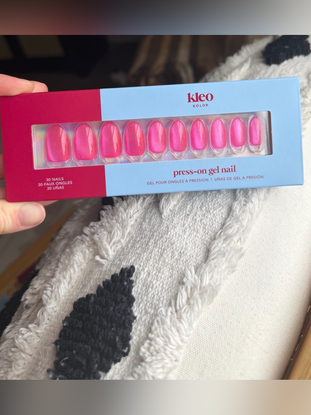 Kleo Kolor Cat-Eye Pink Press-On Gel Nails - 30 Pack